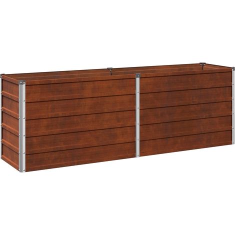 Cama de Jardín Elevada Oxidado 160 x 40 x 55 cm cartón vidaXL