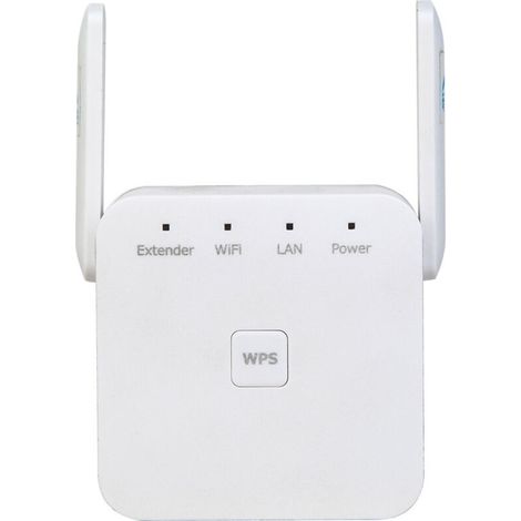 Amplificateur de signal WiFi, répéteur WiFi 300 Mbps avec port Ethernet, installation rapide, amplificateur Internet sans fil longue portée, blanc (1/5)