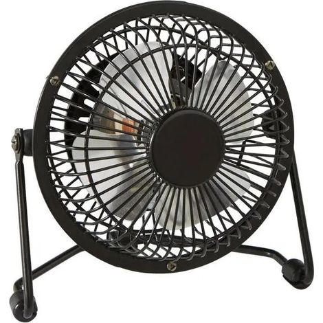 Mini ventilateur de table, EQUATION, Lara noir 15 W, D10 cm