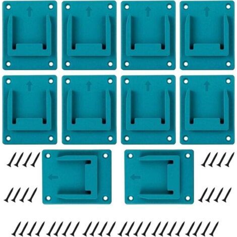 Lot de 10 supports pour perceuse, support d'outils pour perceuse Ma-Kita/Bosch 18 V 14,4 V avec 40 vis