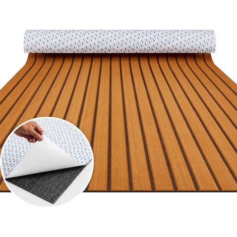 Protection du Pont de Bateau Tapis de Sol Mousse EVA 2400x1160x6mm Plancher Marin Autocollant 3M Antidérapant (1/5)