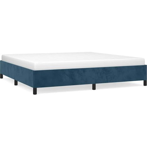 Maison Exclusive - Giroletto senza Materasso Blu Scuro 200x200 cm in Velluto (1/5)