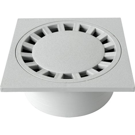 First Plast chpvc20g-y egout sifonato en PVC, gris, 200 x 200 mm