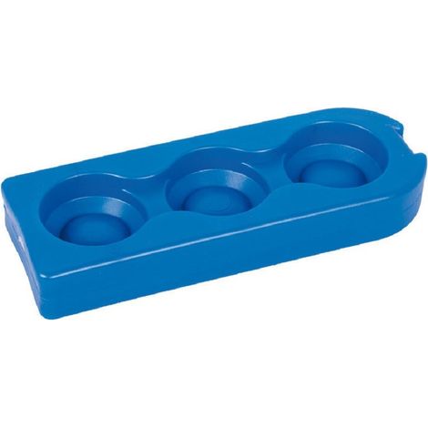 TRADE SHOP - Panetto Ghiaccio Con 3 Scomparti Per Lattine 280x100x40 Mm 650 Grammi 5016762 -
