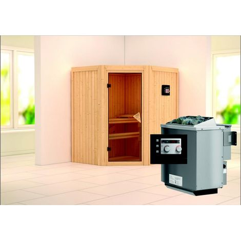 Taurin Eck,9kW Bio.Strg easy bronzierte Ganzglastür