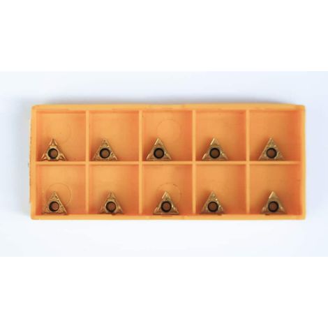 10 PLACCHETTE INSERTO UTENSILI TORNIO INSERTI TRIANGOLARI LATO 9 MM TCMT09