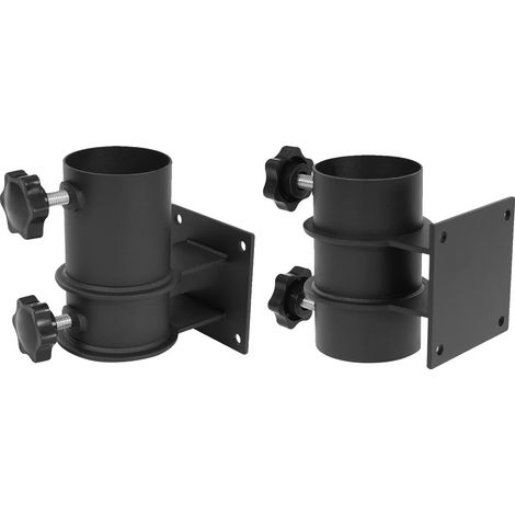 Soporte para sombrilla, acero al carbono, altura 10,3 cm, diámetro del orificio 5,5 cm, tamaño de la base 7,5 x 7,5 cm, admite mástiles de 3,3 a 5,08 cm. (1/5)