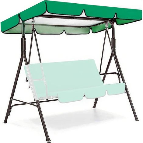 Toldo de repuesto para columpio de 2/3 plazas, cubierta superior de repuesto para columpio de tela Oxford impermeable, cubierta para porche para patio exterior, jardín o parque (solo toldo), vertical, (1/5)