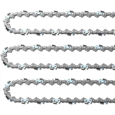 Chaîne de tronçonneuse 3pcs 30 cm 3/8' 46 maillons 1,1 mm – Faible rebond pour coupe nette – Compatible Dolmar, Makita (1/5)