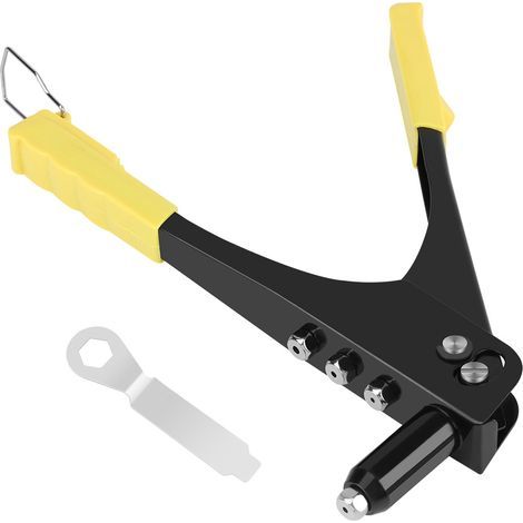 Kit de pistolet à riveter pour réparation de gouttière, outil manuel à rivets aveugles, Fiber de cuir robuste pour la fixation de connexion du métal (1/5)