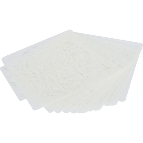 Kit de 16 pochoirs de mandalas pour la peinture et le dessin, idéal pour les loisirs créatifs.