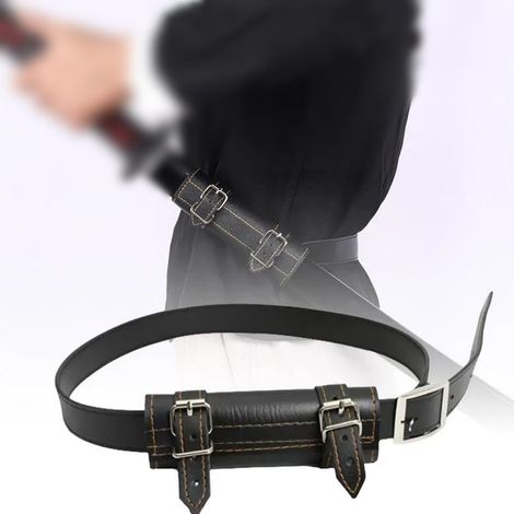 Ceinture de grenouille d'épée médiévale, ceinture d'épée en cuir, accessoires parfaits pour les amateurs de samouraïs (1/5)