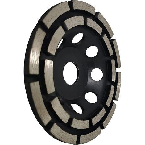 Disque Diamant Meuler et Poncer, Meule Abrasive Diamante 125mm x 22,23mm Double Range, pour Poncer Chape, Dalle Bton, Carrelage et Colle Carrelage. (1/5)