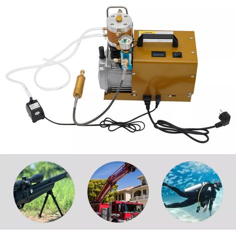 Gojoy – Compresseur d'air électrique 1800W – Pression réglable 5-30 MPA – Débit 100 L/min – Idéal pour gonflage pneus et bouteilles plongée - 30Mpa (1/5)