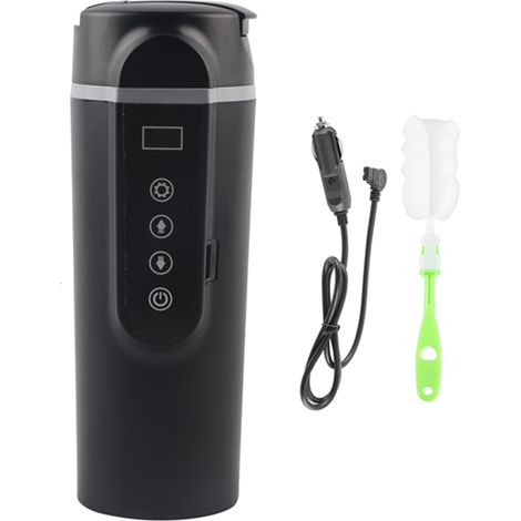 Tasse chauffante pour voiture en acier inoxydable, écran LCD universel universel, affichage Intelligent de la température, 500ml, 12-24V