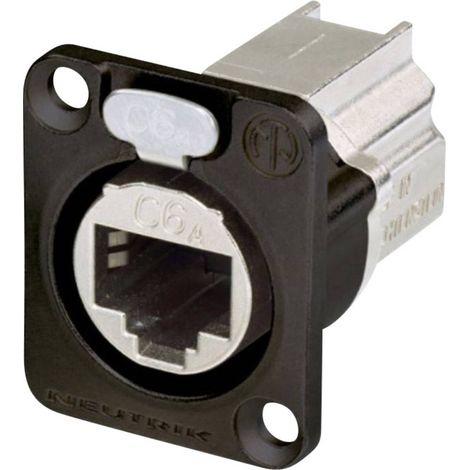 RJ45 connecteur de données série etherCon® D Neutrik NE8FDX-P6-B RJ45 femelle, droit Pôle: 8P8C noir 1 pc(s) W901161 (1/2)