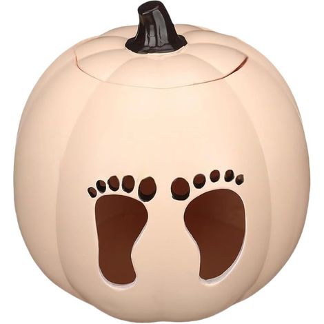 Citrouilles en résine creuse avec lumière LED d'extérieur alimentée par piles Décoration d'Halloween pour porche, cour, fête, cheminées, lumière LED réaliste en forme de citrouille (1/4)
