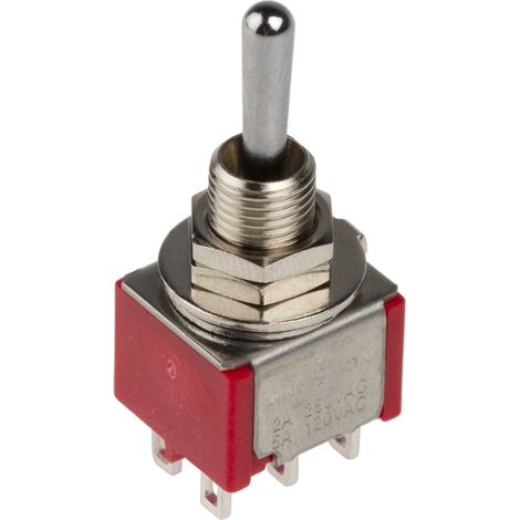 Interrupteur à levier RS PRO, On-Off-On, 2RT, 5 A @ 250 V c.a. ( Prix pour 1 )