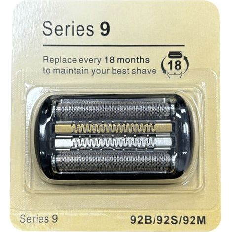 Tête de rechange pour rasoir Braun série 9, compatible avec les modèles Braun S9 9080cc, 9095cc, 9260s, 9291cc, 9296cc et 9330s, noir (1/5)
