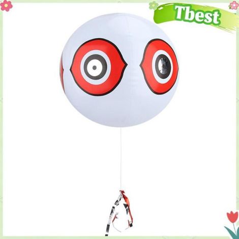 Tbest Répulsif pour oiseaux 1 Pièce Oiseau Prédateur Épouvantail Ballon Repousse Oiseau jardin ustensiles Noir Blanche (1/4)