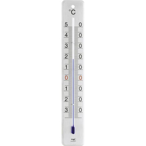 Thermomètre hygromètre analogique en acier inoxydable – Mesure de -35 à +50 °C – Écologique et sans batterie – Montage mural facile – Tfa Dostmann