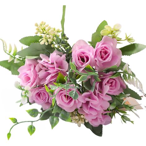 Rose Artificielle - Tige 26 cm - Tissu Soie - Décoration Intérieure - Centre de Table - Mariage - 1 Pièce (1/5)