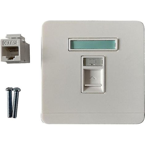 panneau de connexion réseau UTP mural RJ45 Cat5e, module de passage non blindé (1/4)