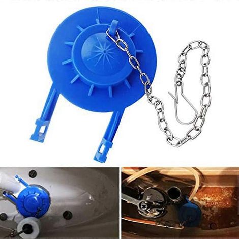 clapet de chasse d'eau avec bouchon en caoutchouc PVC et valve de vidange pour réservoir de toilettes, pièces de rechange et accessoires de salle de bain (1/5)