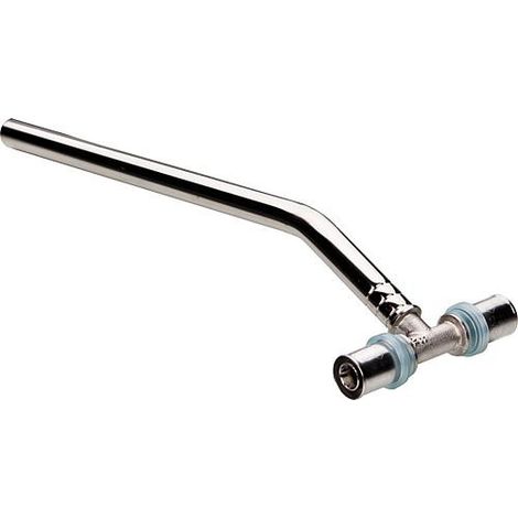 EVENES raccord de radiateur raccord Té 16x2 15mm, L 300mm une piece, contour TH (1/2)