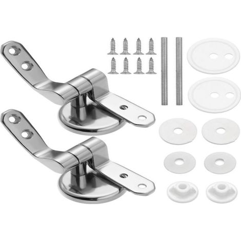 Accesorios de baño con piezas de tornillo, bisagras de asiento de inodoro de aleación de zinc. (1/5)