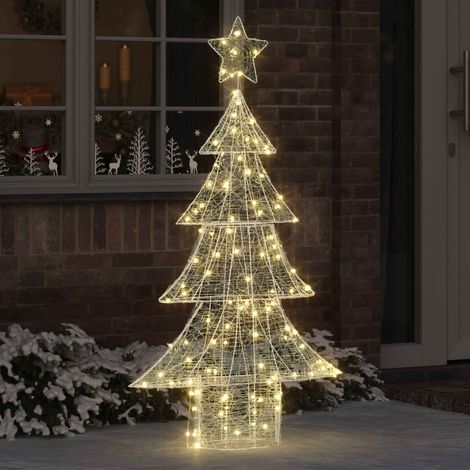 Weihnachtsbaum mit 160 LEDs Warmweiß 150 cm Acryl (1/5)