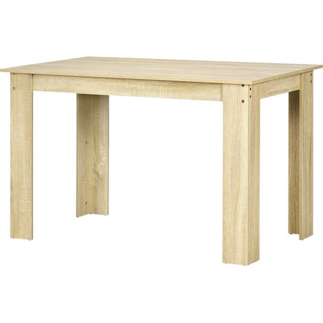 Table à manger design moderne 2-4 personnes en bois chêne, plateau 120x69x75 cm
