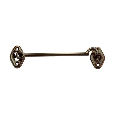 FERMAPERSIANE A GANCIO - OTTONE BRONZATO + PIASTRINA MM 120- 5 pezzi
