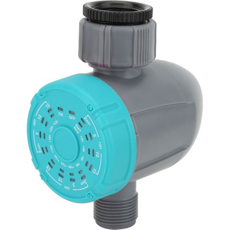 Programmeur d'arrosage automatique G3/4, système d'irrigation jardin avec minuterie LCD, débit réglable 2-15 min, fréquence 12-48h, raccord fileté UK standard, étanche IP54 pour arrosage plantes (1/5)