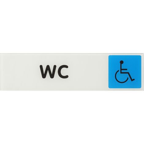 Piastra segnaletica 170x45 mm wc con adesivo - THIRARD (1/3)
