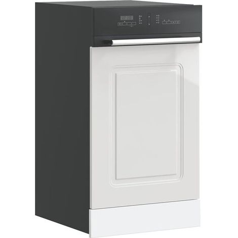 Panneau De Lave-Vaisselle KALMAR Blanc Brillant 45 X 1,5 X 57 Cm, Bois D'ingénierie (1/4)
