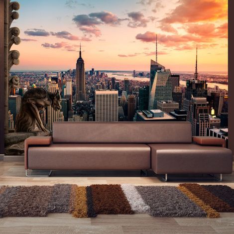 Papier Peint "New York : the Skyscrapers & Sunset" 70 x 100 cm (1/2)