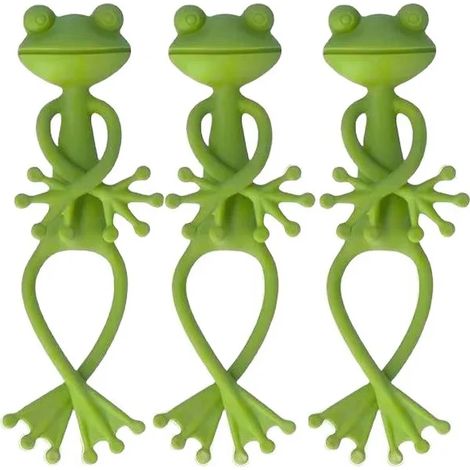 (3 pièces) Supports pour plantes en forme de grenouille, pinces pour plantes grimpantes et légumes, décorations pour étagères de jardin (1/4)