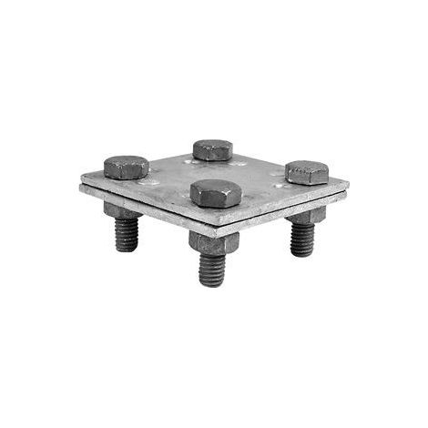 Raccord de croisement St/tZn cond. plat 30-40/30-40mm, sans plaque