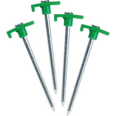 Juego de 4 estacas de acero inoxidable, 12 cm. Sans marque