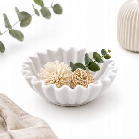 Bol décoratif, plateau, assiette en ciment, bulle blanche, assiette de style loft japonais (1/5)