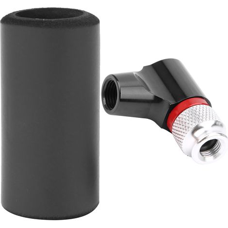 Mini gonfleur manuel portable CO2 pour pneus de vélo, avec manchon en mousse, noir. (1/5)