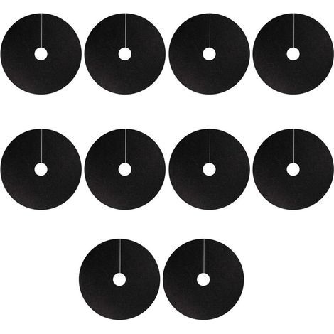 Confezione da 10 tappetini diserbanti, in tessuto non tessuto, biodegradabili, per pacciamatura, protezione del prato, 52 cm (1/5)