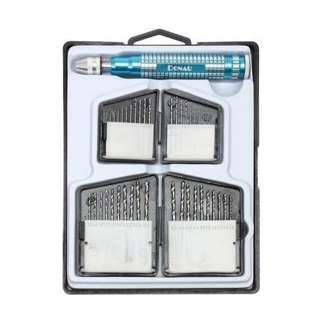 Broca donau-elektronik hss250 estuche aluminio 40 piezas