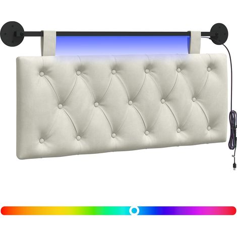 Maison Exclusive - Testiera sospesa Con luce LED Crema Velluto