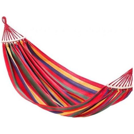 FENOPLASTICAUlisemHamac Swing pour Voyage Camping, 1 Person Grand 280 80cm/ Coton Respirant/Charge 150KG Lit Simple Balançoire dans la Plage, Patio, Porche, Jardin Suspendu (1/4)