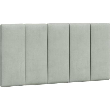Maison Exclusive - Cuscino testiera Hanko Grigio Chiaro 100 cm Velluto (1/5)