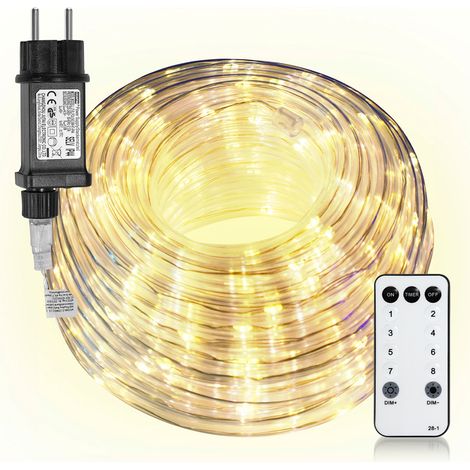 Wolketon Tubo de Luz LED para Interior/Exterior para Decoración de Bodas Blanco Caliente 30m (1/5)