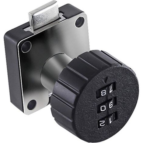 1 jeu de cadenas à combinaison, combinaison à 3 chiffres, quincaillerie de sécurité antivol compatible avec les portes de boîtes aux lettres, noir
