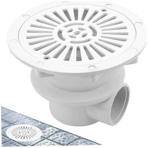 Scarico principale per piscine, coperchio di scarico rotondo universale per piscine fuori terra, accessori di drenaggio G2 per piscine interrate, laghetti e acquari, bianco